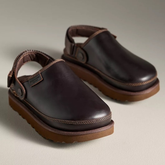 UGG® LEATHER GOLDENSTAR SLINGBACK CLOGS - Picture 2 of 9